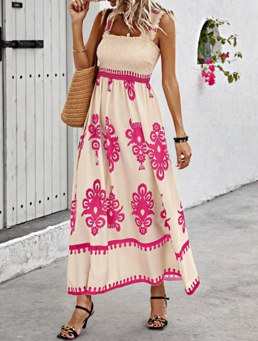 Luxury printed dress