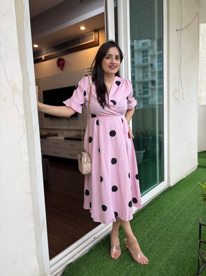 Serina Luxury Polka Dress