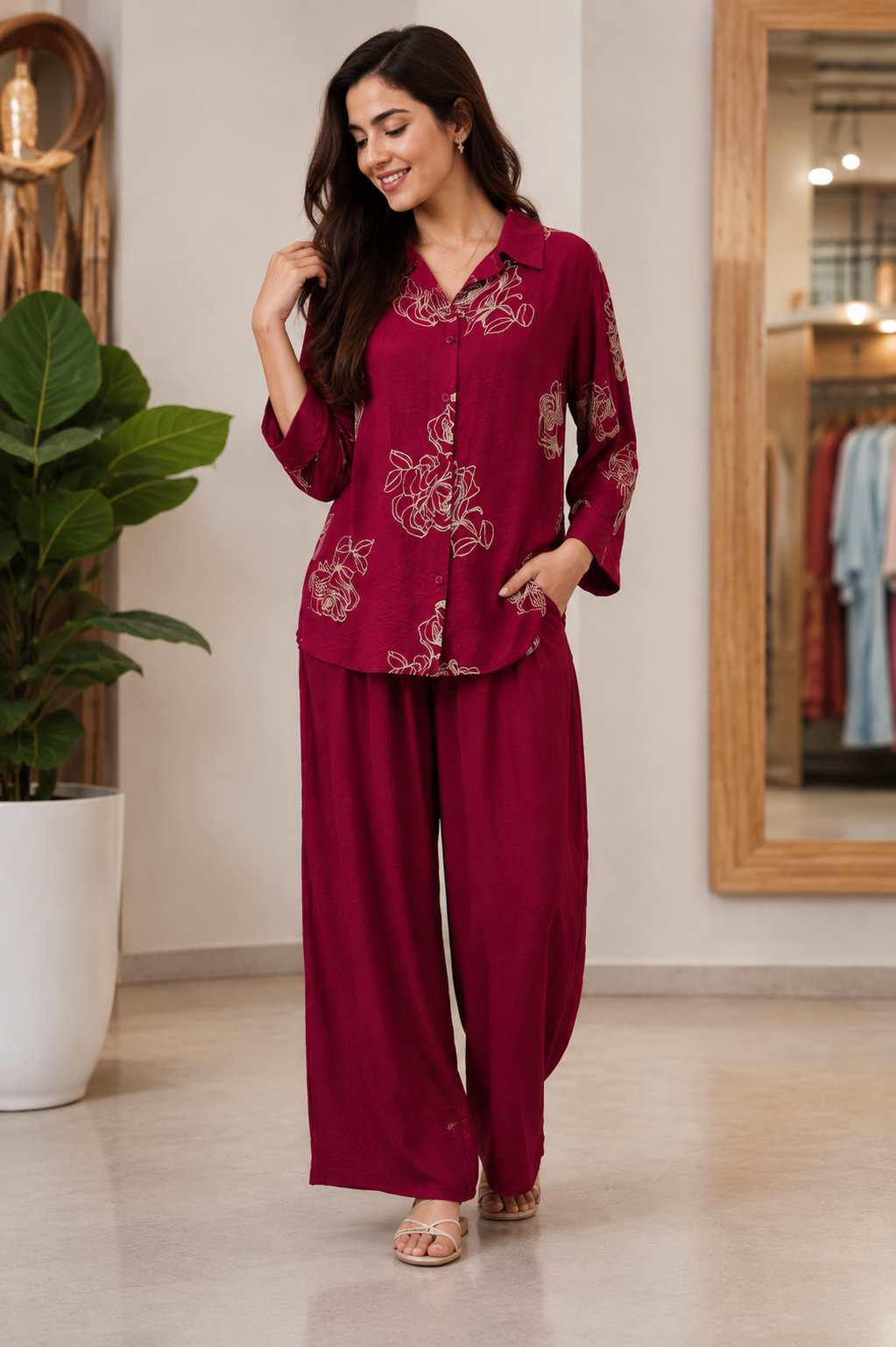 Women's Premium Embroidered Co-Ord Set