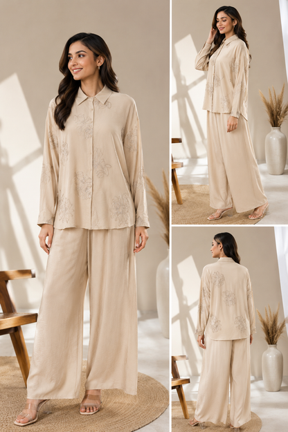 Women's Premium Embroidered Co-Ord Set