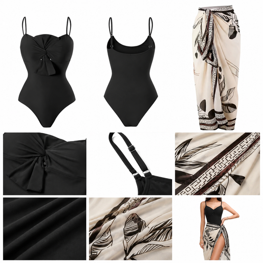 Style store spaghetti straps one piece with wrap