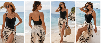 Style store spaghetti straps one piece with wrap