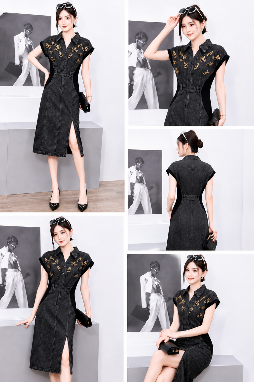 Style luxury denim dress