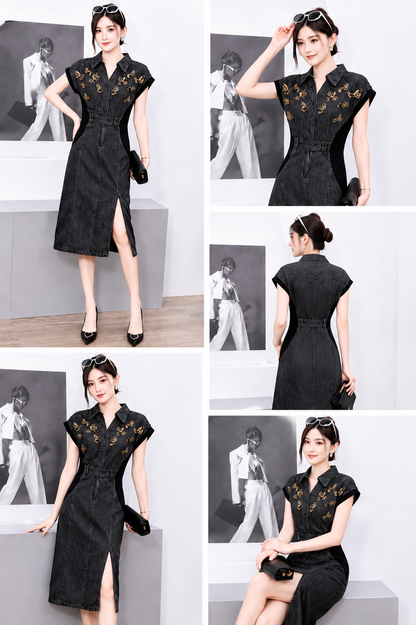 Style luxury denim dress