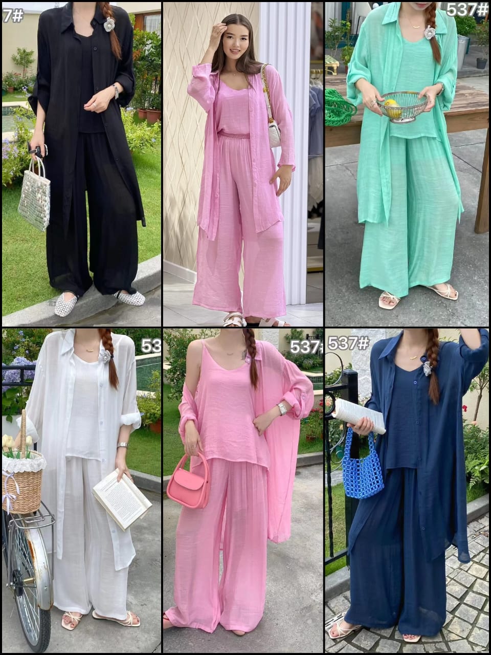 Bracy Luxury 3 Pc Linen Coord Set*