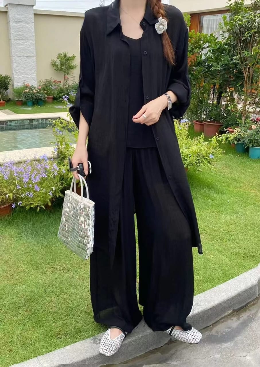 Bracy Luxury 3 Pc Linen Coord Set*