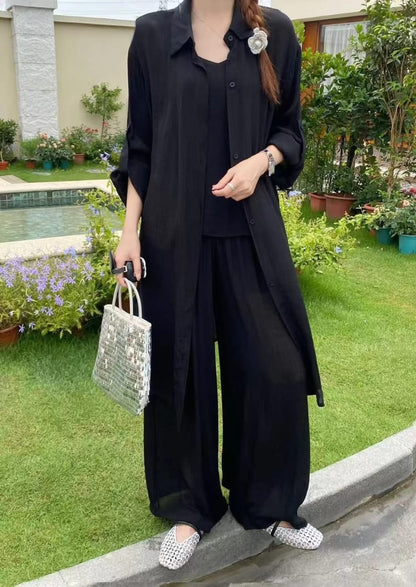 Bracy Luxury 3 Pc Linen Coord Set*