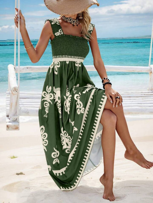 Luxury printed dress