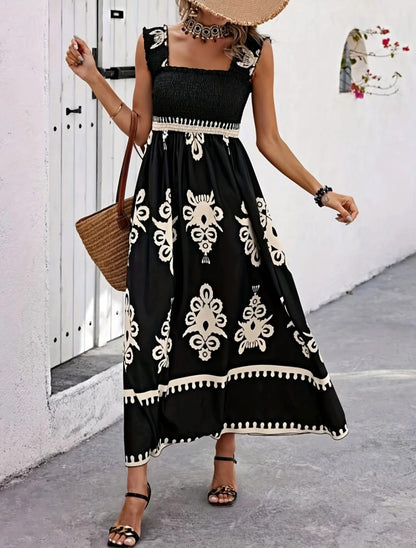Luxury printed dress