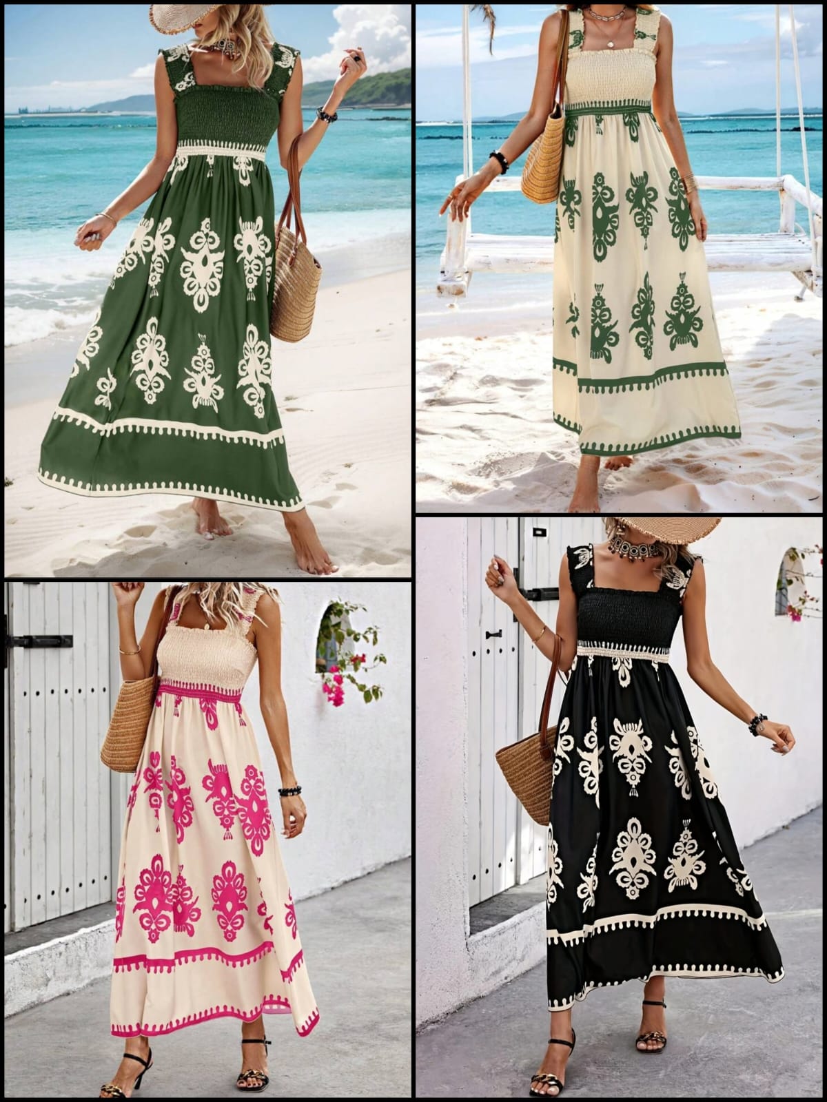 Luxury printed dress