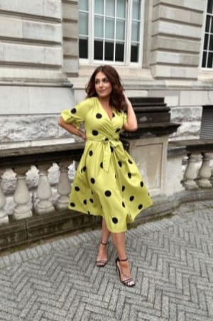 Serina Luxury Polka Dress