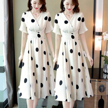 Serina Luxury Polka Dress