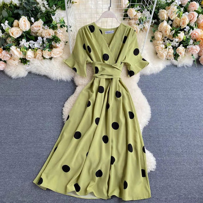 Serina Luxury Polka Dress