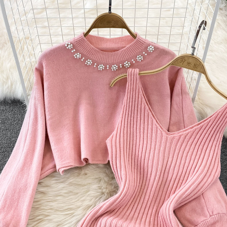 Woolen two piece dress