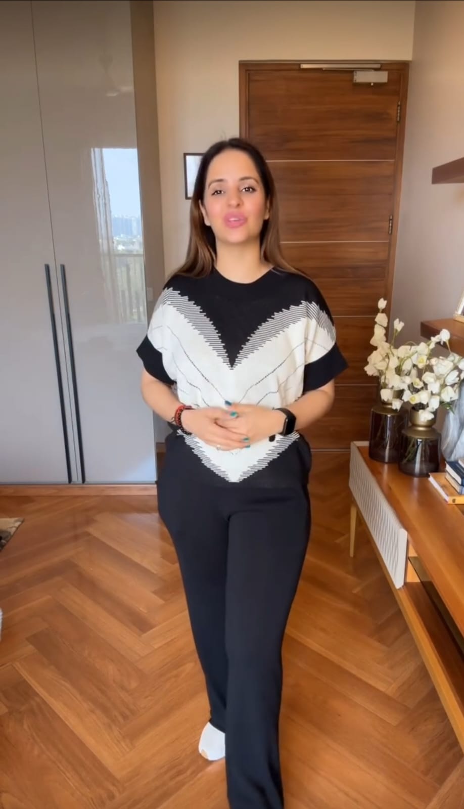 Chevron Knit Co-Ord Set – Premium Two-Piece Loungewear