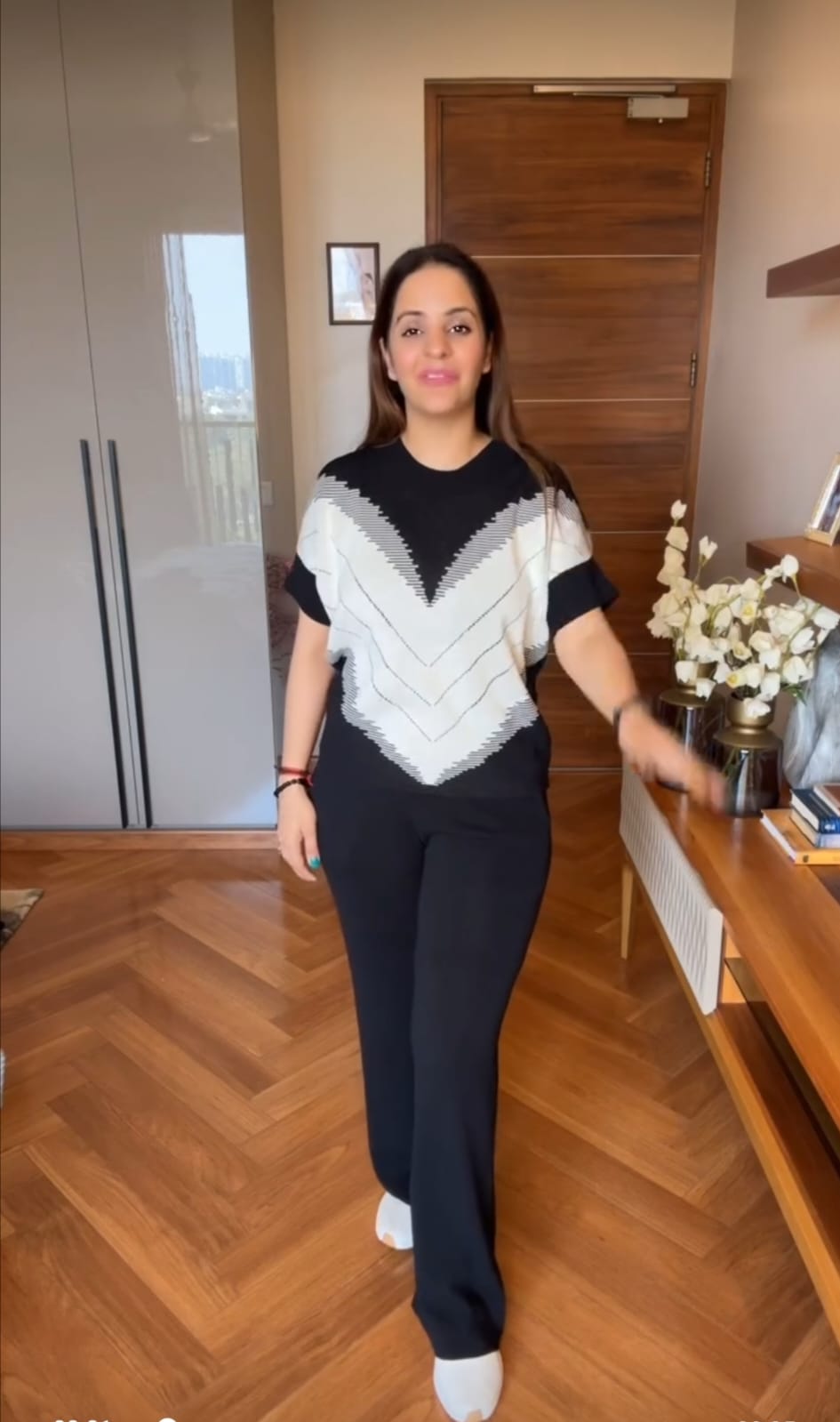 Chevron Knit Co-Ord Set – Premium Two-Piece Loungewear