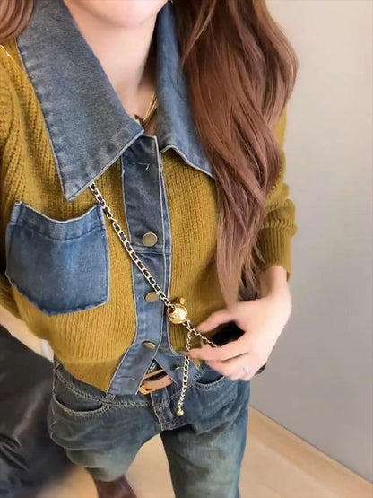 Style store denim sweater
