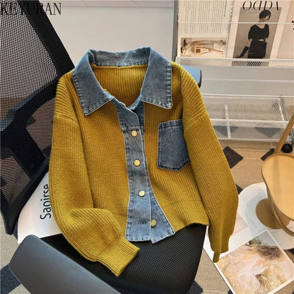Style store denim sweater