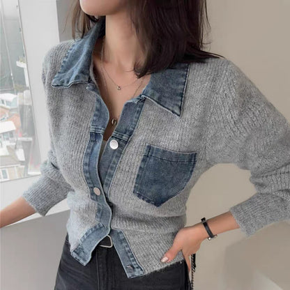 Style store denim sweater