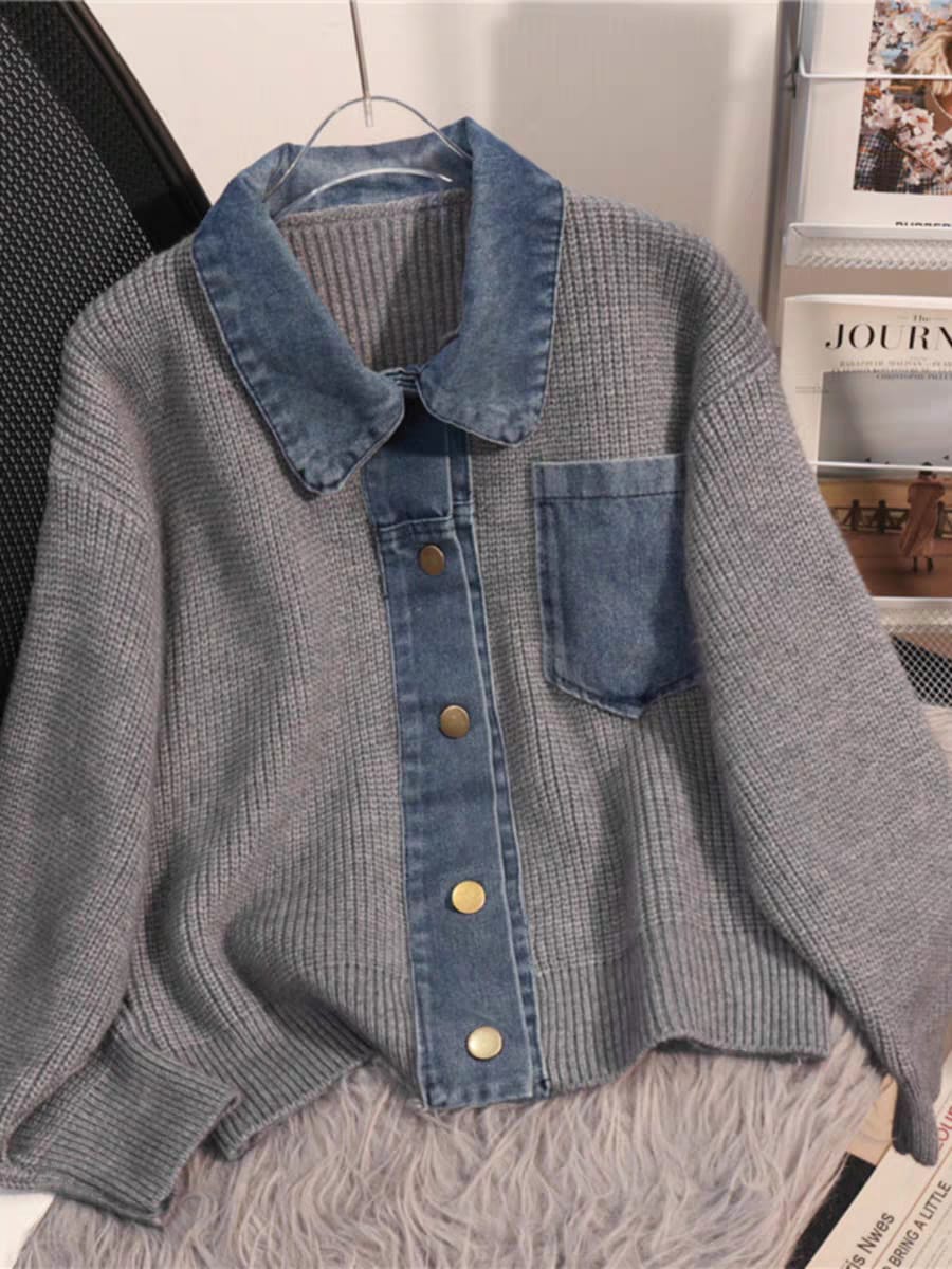 Style store denim sweater