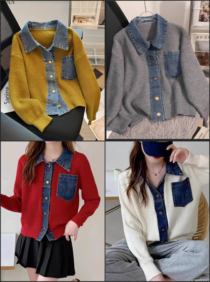 Style store denim sweater