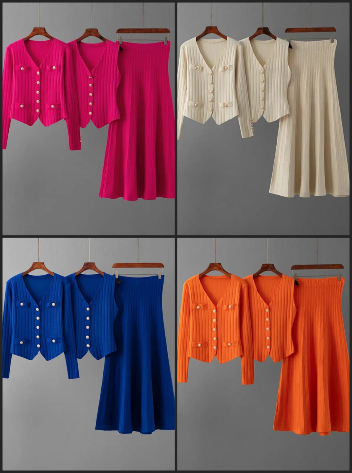 Luxury 3 piece skirt set