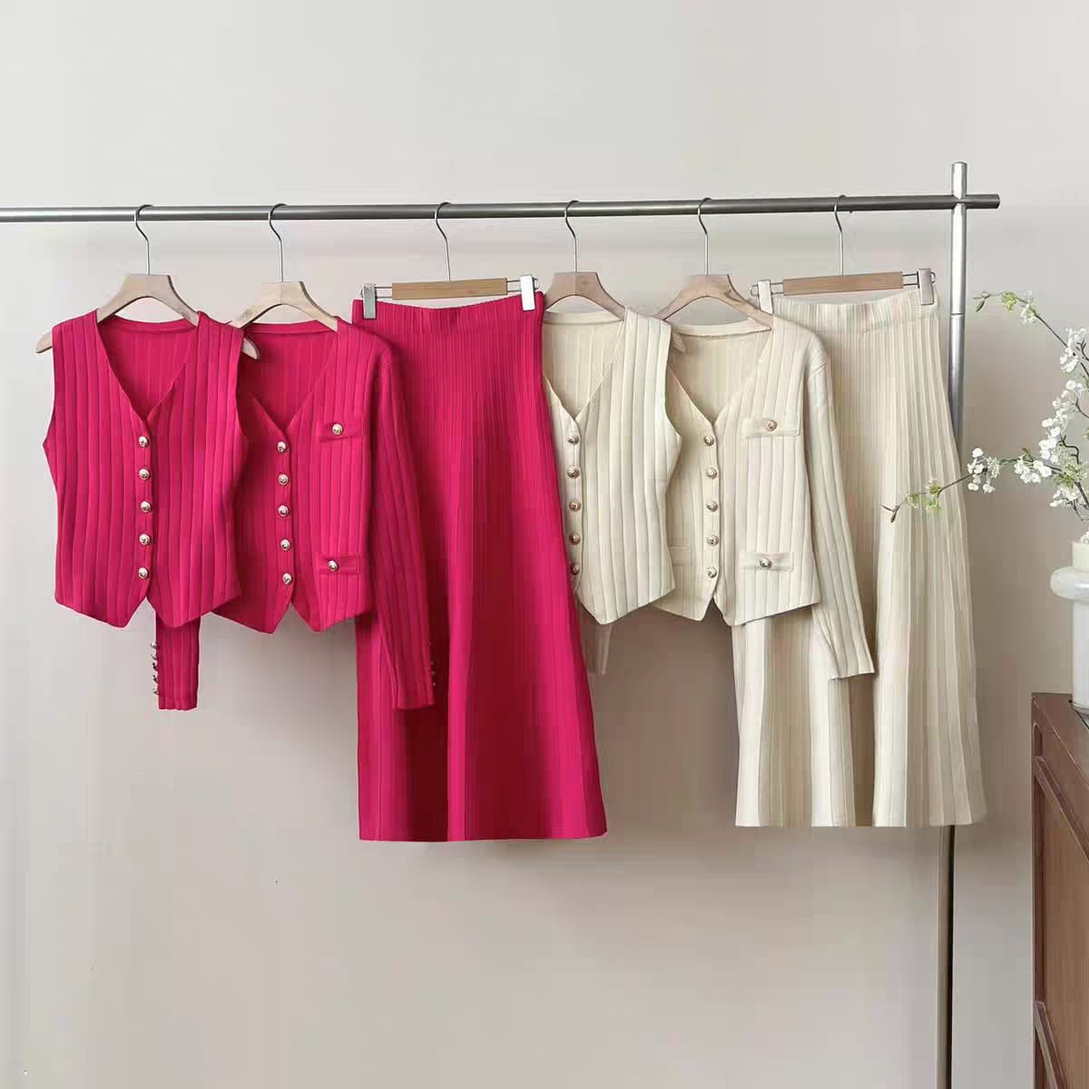 Luxury 3 piece skirt set