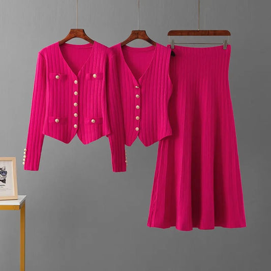 Luxury 3 piece skirt set