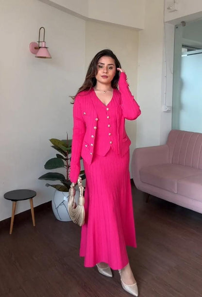 Luxury 3 piece skirt set