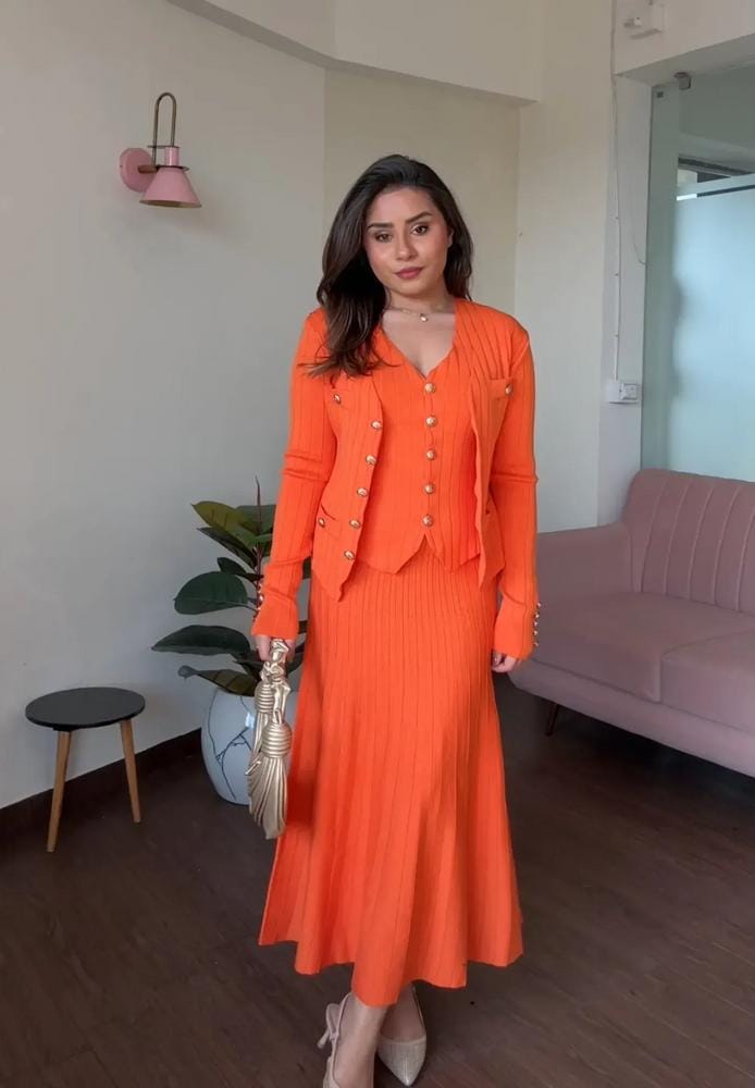 Luxury 3 piece skirt set