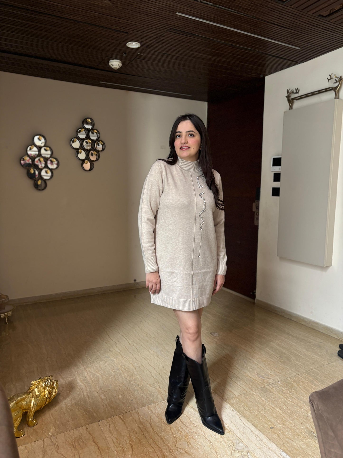 Style store woolen dress