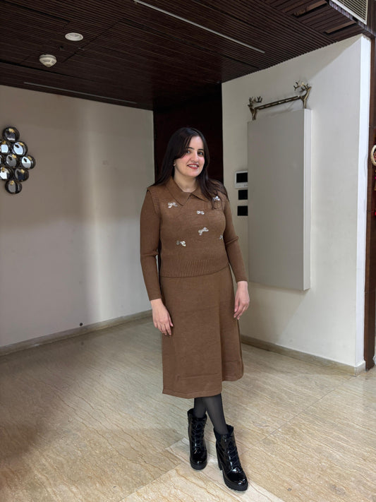 Luxury 2 piece sweater dress