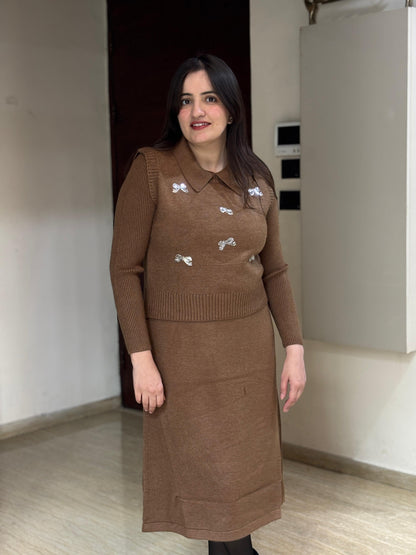 Luxury 2 piece sweater dress