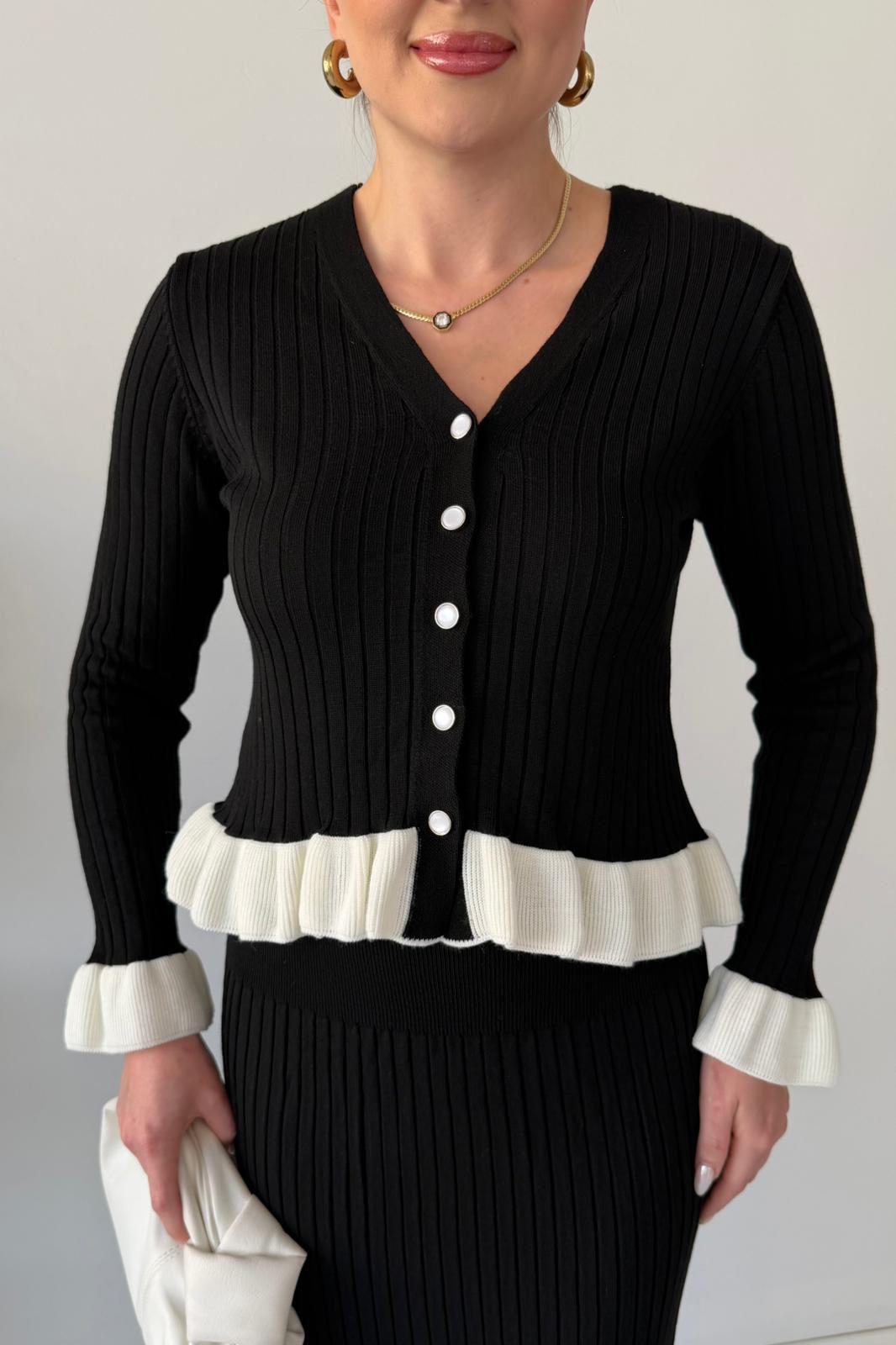 Stylestore knitted peplum skirt set