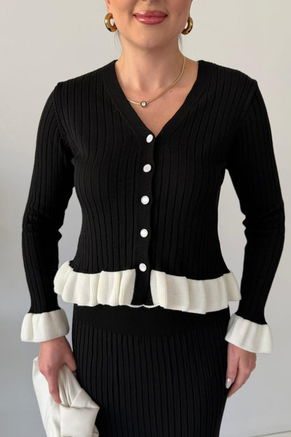 Stylestore knitted peplum skirt set