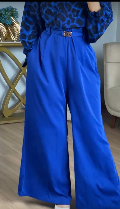 Stylish luxury jumpsuit with belt