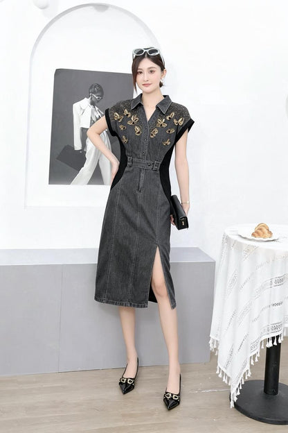 Style luxury denim dress