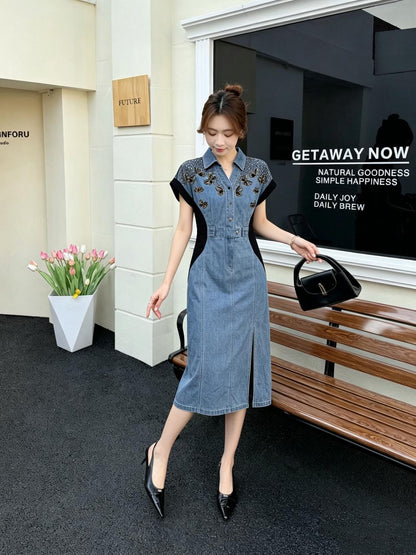 Style luxury denim dress