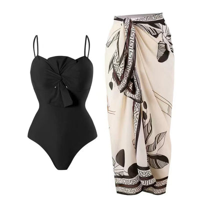 Style store spaghetti straps one piece with wrap