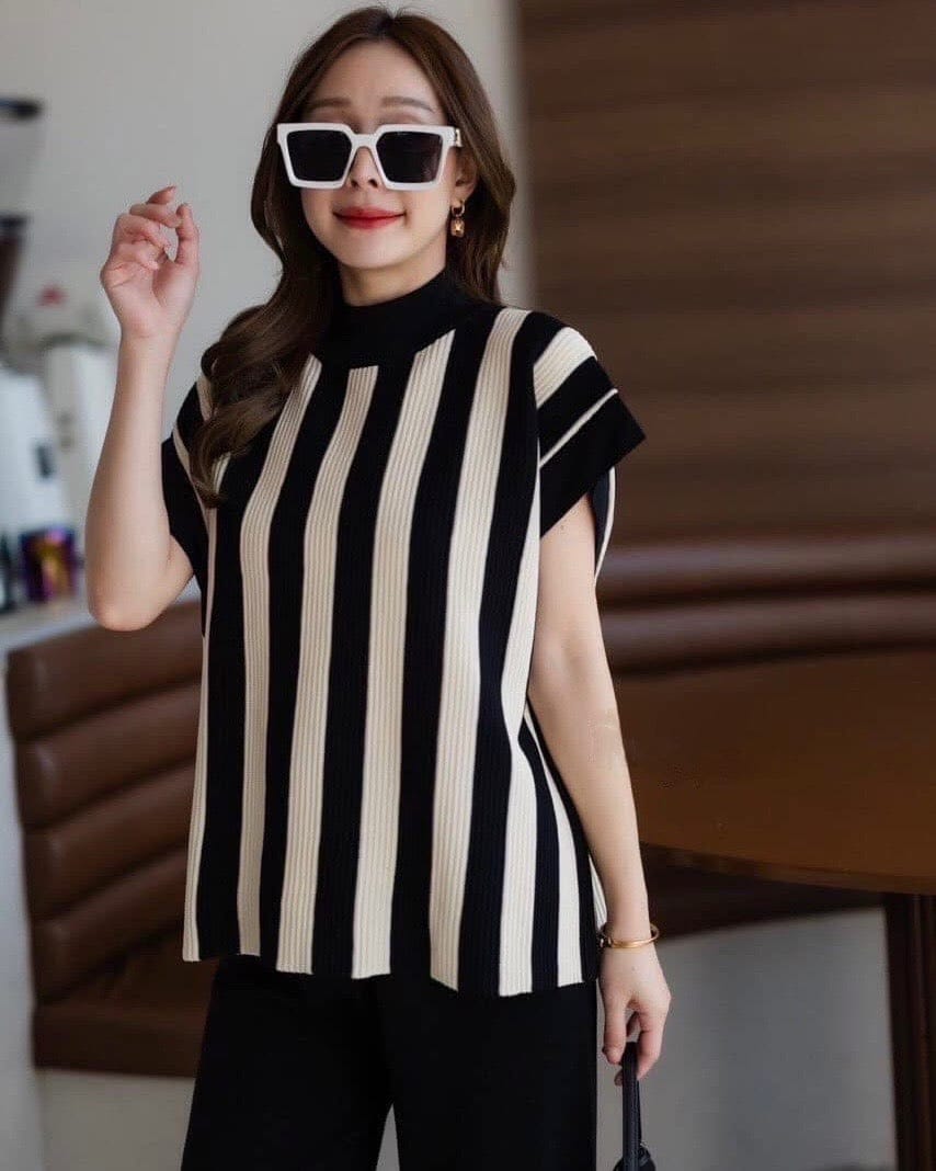 Striped Knit Co-Ord Set – Effortless Everyday Elegance