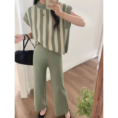 Striped Knit Co-Ord Set – Effortless Everyday Elegance