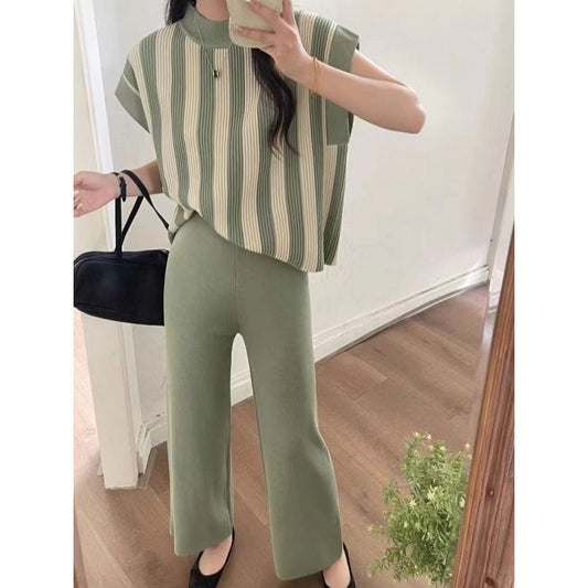 Striped Knit Co-Ord Set – Effortless Everyday Elegance