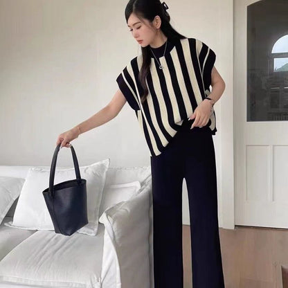 Striped Knit Co-Ord Set – Effortless Everyday Elegance