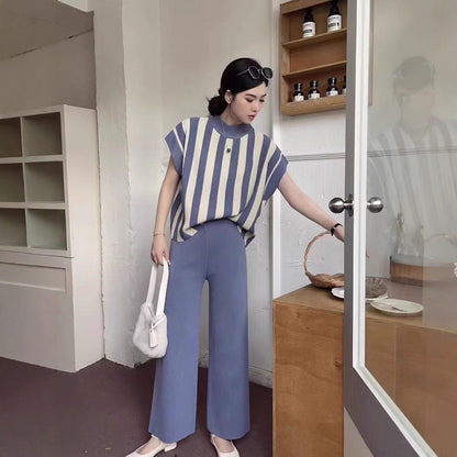 Striped Knit Co-Ord Set – Effortless Everyday Elegance