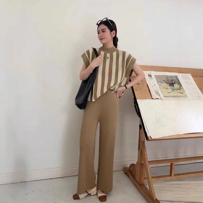 Striped Knit Co-Ord Set – Effortless Everyday Elegance
