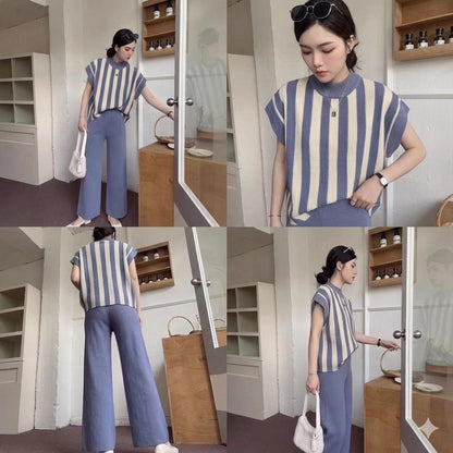 Striped Knit Co-Ord Set – Effortless Everyday Elegance