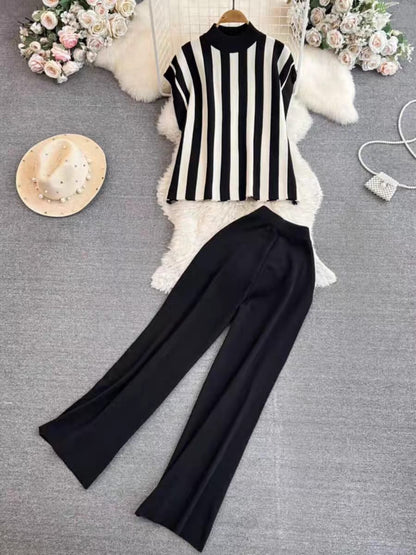 Striped Knit Co-Ord Set – Effortless Everyday Elegance