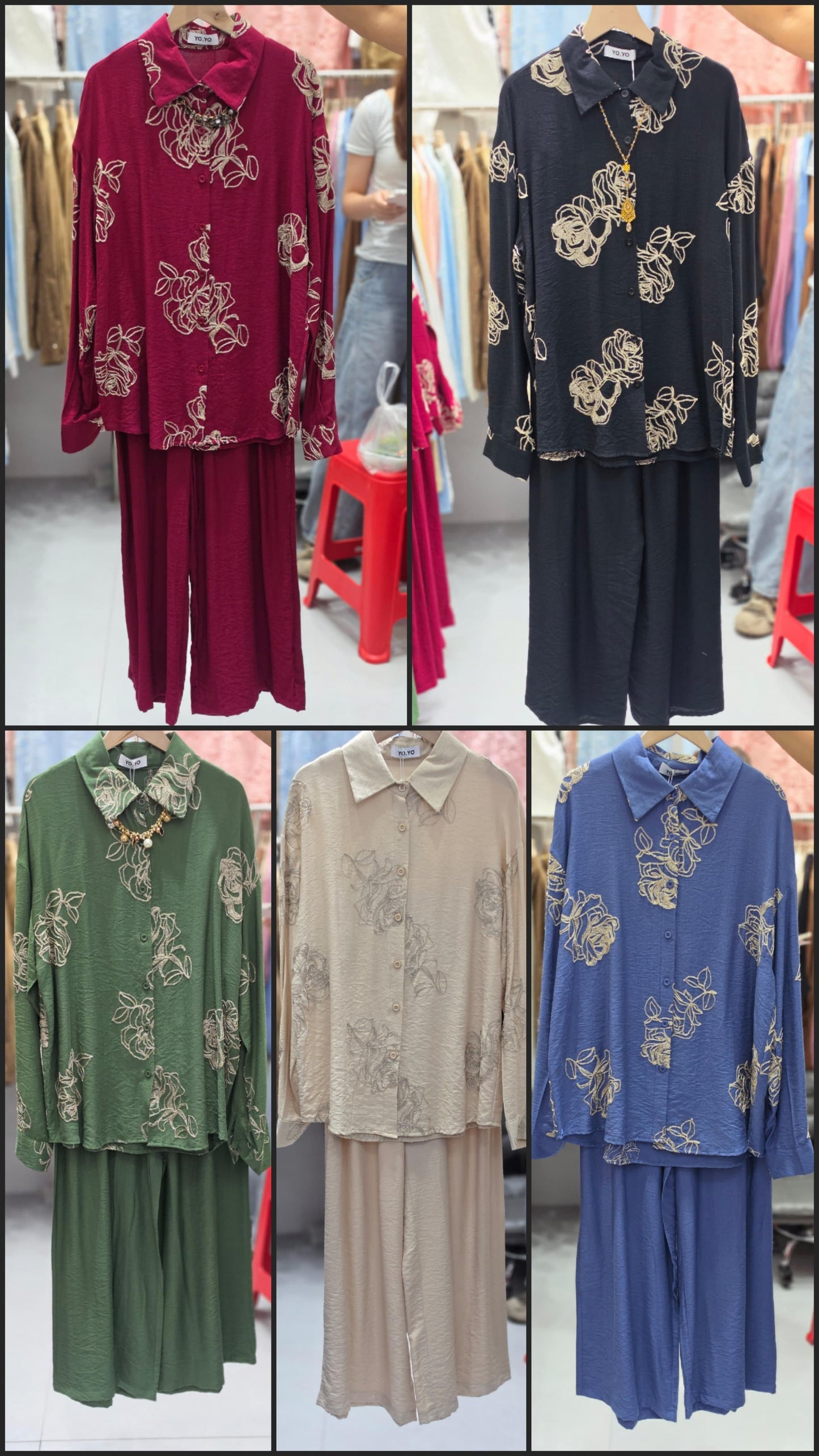 Women's Premium Embroidered Co-Ord Set