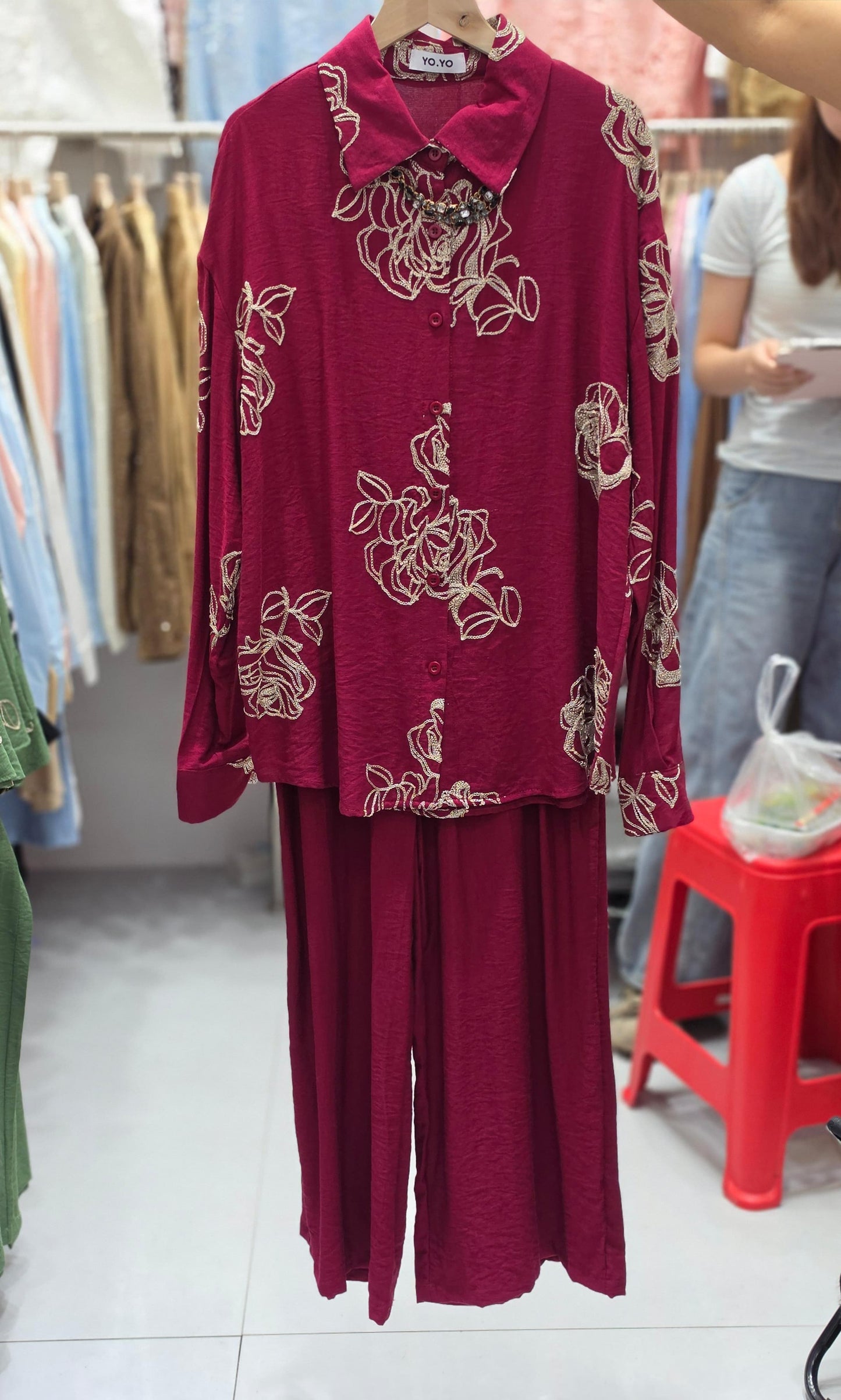Women's Premium Embroidered Co-Ord Set