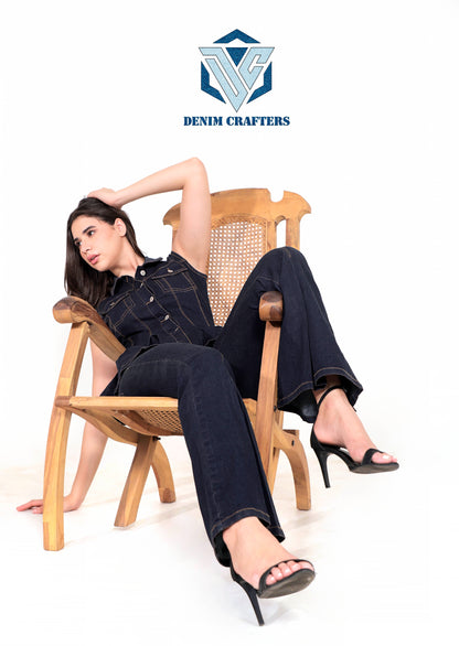 Denim Peplum Co-Ord Set